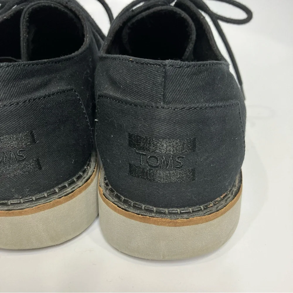 Toms Men’s‎ Brogue lace up shoes black size 9.5